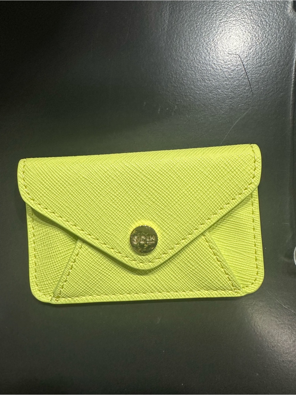 Stoney Clover Lane Lime Green Envelope Card Case NWT